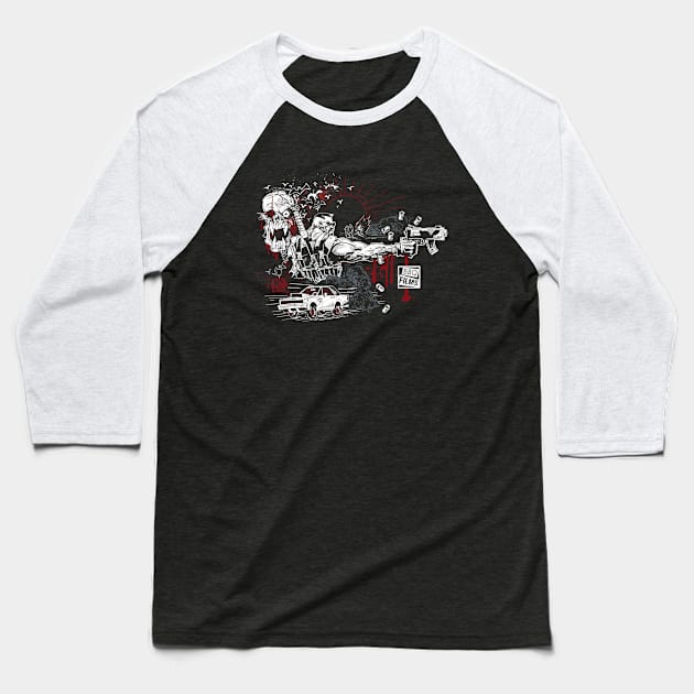 Blade Blood Rave Baseball T-Shirt by GrimaceGraphics